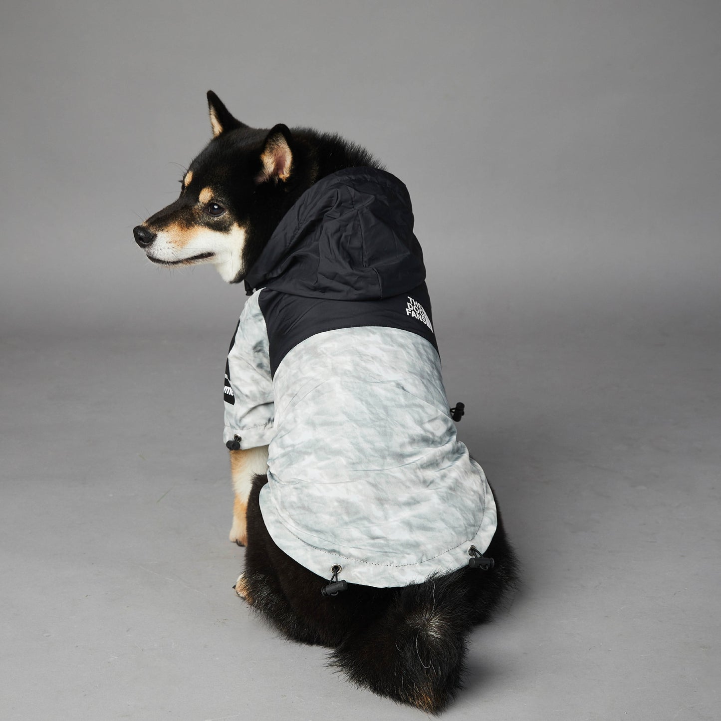 Regnjacka The Dog Fans för hundar grå svart