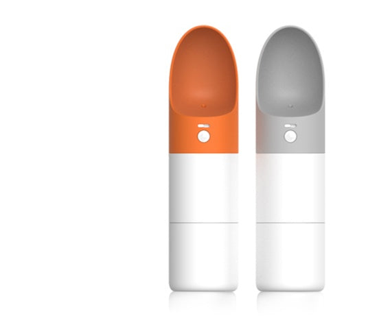 orange och grå Portabel mat och vattenflaska
