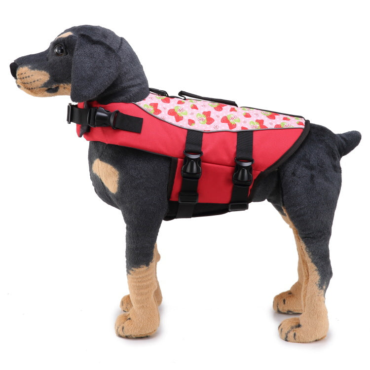 flytväst för hund med logga rosa