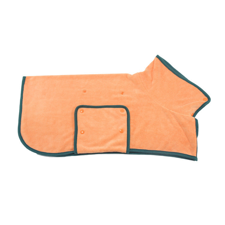 orange Hundbadrock i mikrofiber