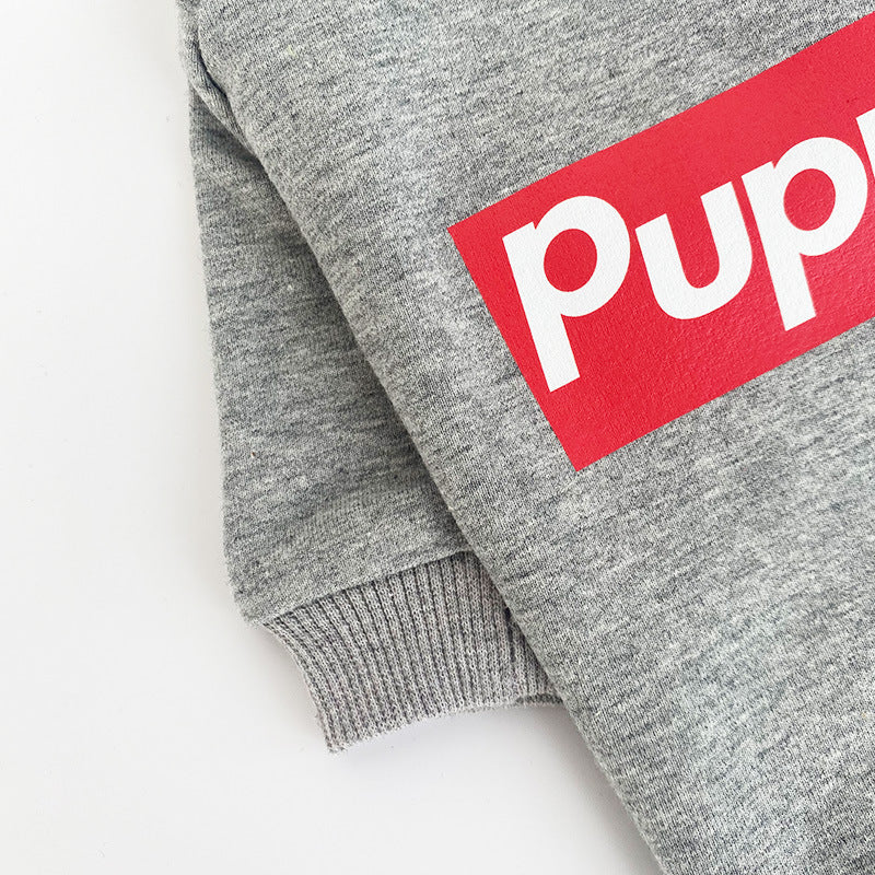 grå PUPREME Hoodie för hundar
