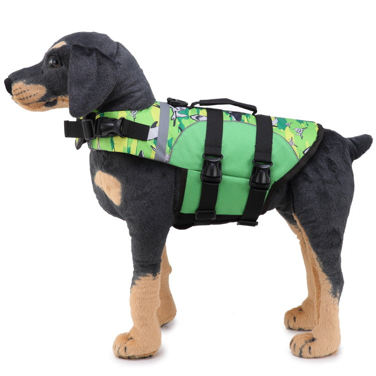 flytväst för hund med logga grön